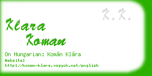 klara koman business card
